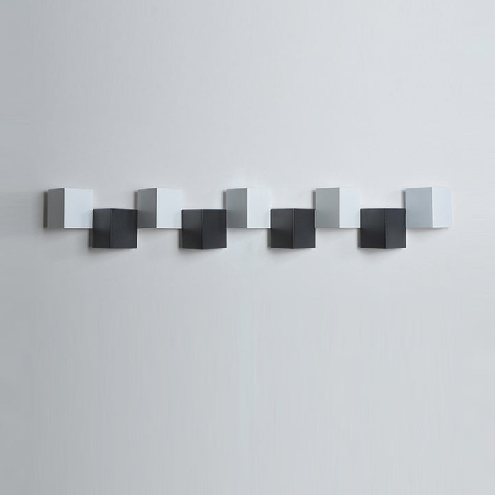 Applique murale LED moderne minimaliste en fer et acrylique, combinaison de blocs carrés pour salon 
