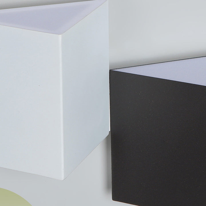 Applique murale LED moderne minimaliste en fer et acrylique, combinaison de blocs carrés pour salon 