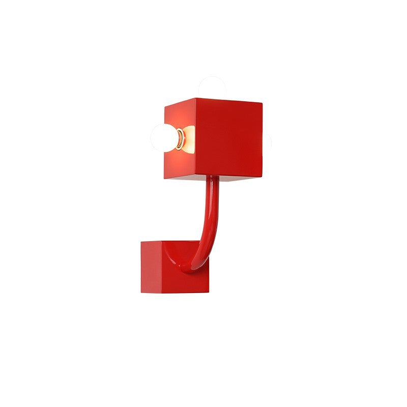 Contemporary Creative Iron Cube 3-Light Wall Sconce Lamp For Bedroom