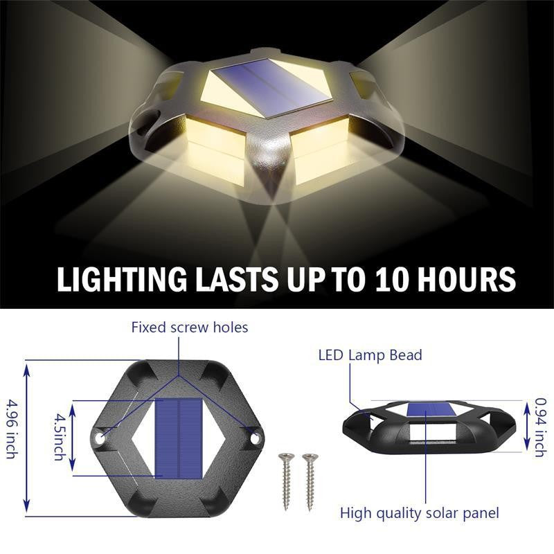 الإضاءة الحديثة البسيطة الشمسية المقاومة للماء من سبائك الألمنيوم PC سداسية LED المدفونة لإضاءة المناظر الطبيعية في الهواء الطلق للحديقة 