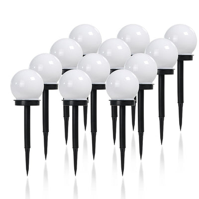 إضاءة خارجية LED كروية ABS مقاومة للماء تعمل بالطاقة الشمسية بتصميم حديث بسيط للحدائق 