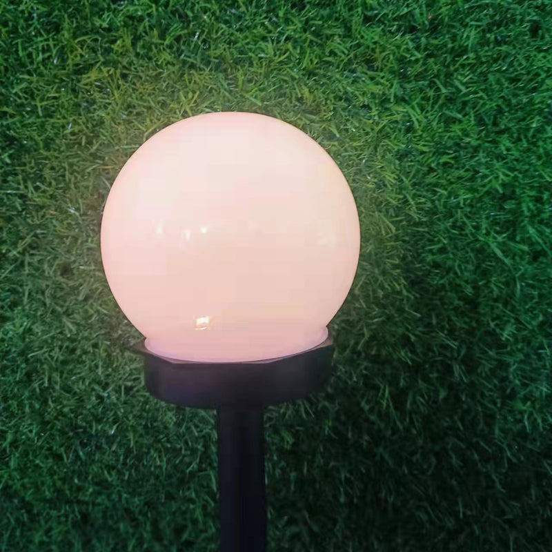 إضاءة خارجية LED كروية ABS مقاومة للماء تعمل بالطاقة الشمسية بتصميم حديث بسيط للحدائق 