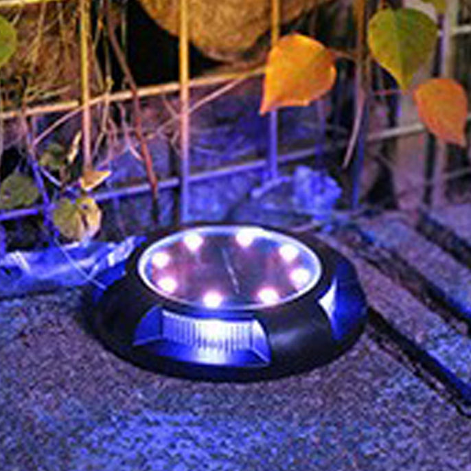 Éclairage paysager enterré à LED rond en PP PS étanche solaire créatif contemporain pour jardin 