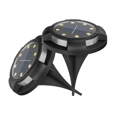 Éclairage paysager enterré à LED rond en PP PS étanche solaire créatif contemporain pour jardin 