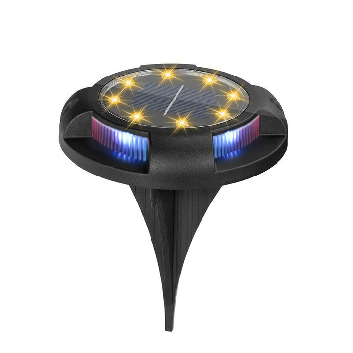 Éclairage paysager enterré à LED rond en PP PS étanche solaire créatif contemporain pour jardin 