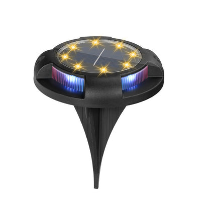 Éclairage paysager enterré à LED rond en PP PS étanche solaire créatif contemporain pour jardin 