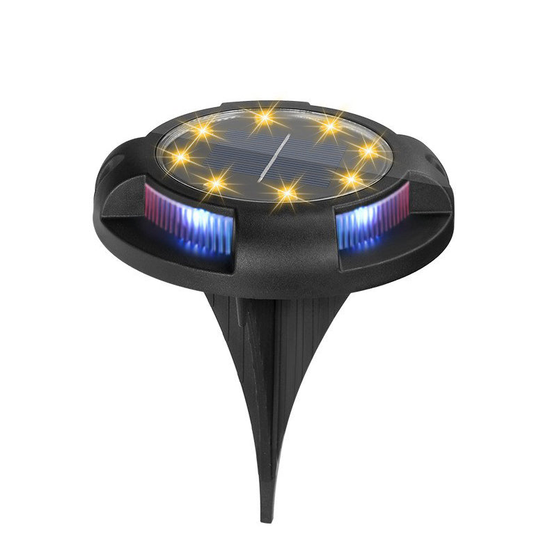 Éclairage paysager enterré à LED rond en PP PS étanche solaire créatif contemporain pour jardin 