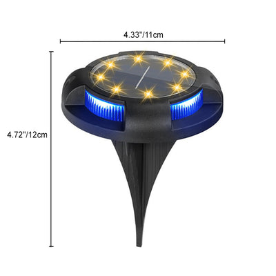 Éclairage paysager enterré à LED rond en PP PS étanche solaire créatif contemporain pour jardin 