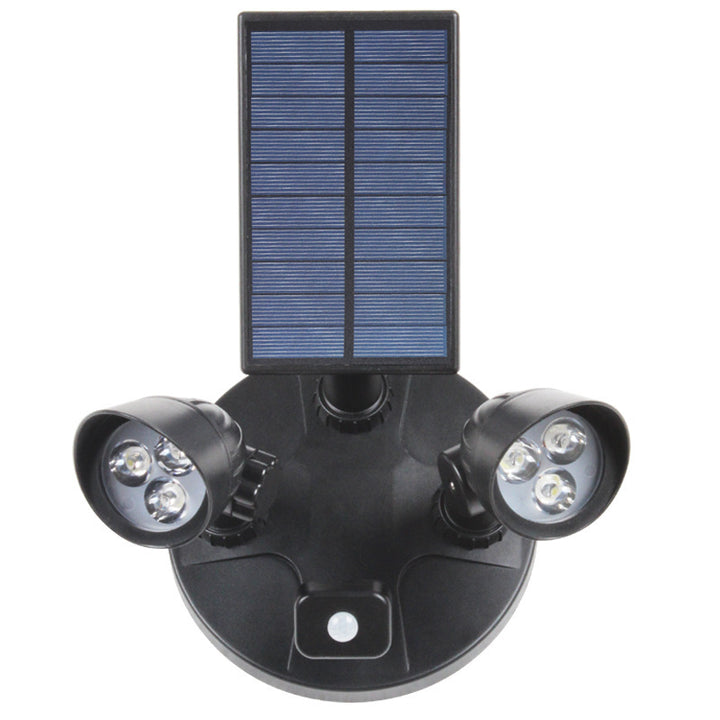 Lámpara de Aplique de Pared LED con Sensor de Movimiento Giratorio para Exteriores de Patio, Cámara de Vigilancia de PC ABS Impermeable Solar de Simplicidad Moderna 