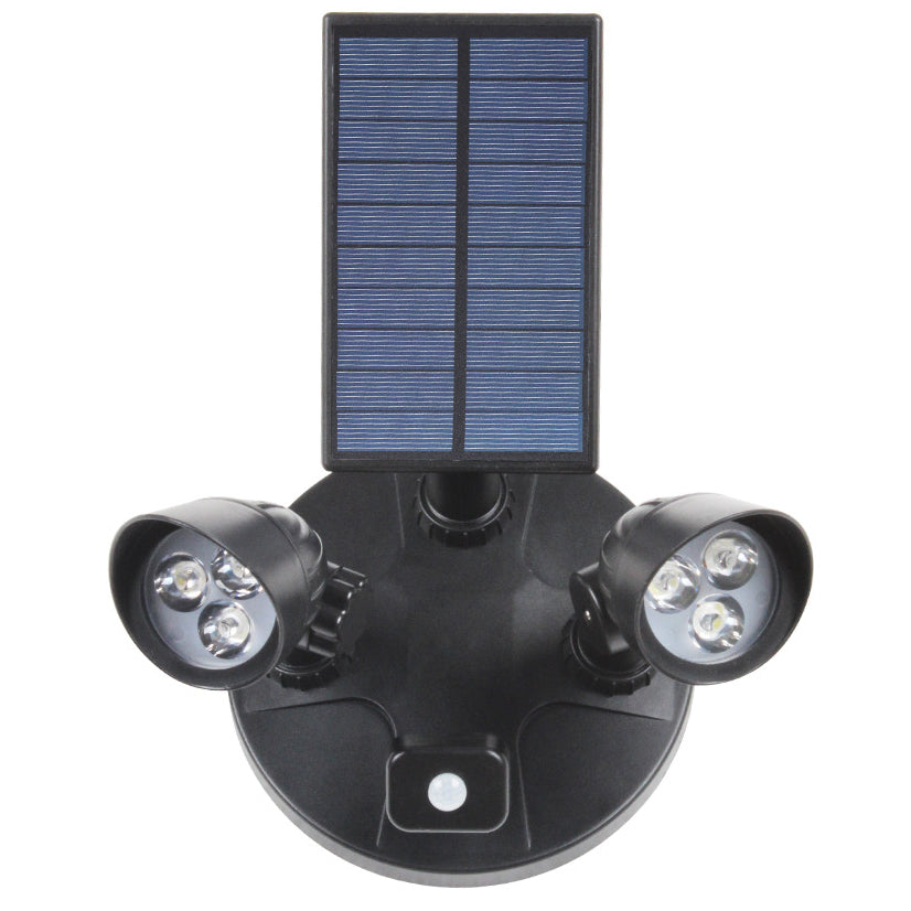 Lámpara de Aplique de Pared LED con Sensor de Movimiento Giratorio para Exteriores de Patio, Cámara de Vigilancia de PC ABS Impermeable Solar de Simplicidad Moderna 