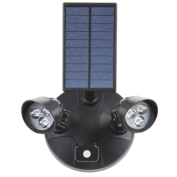 Lámpara de Aplique de Pared LED con Sensor de Movimiento Giratorio para Exteriores de Patio, Cámara de Vigilancia de PC ABS Impermeable Solar de Simplicidad Moderna 