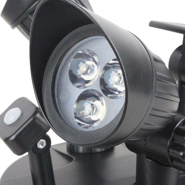 Lámpara de Aplique de Pared LED con Sensor de Movimiento Giratorio para Exteriores de Patio, Cámara de Vigilancia de PC ABS Impermeable Solar de Simplicidad Moderna 