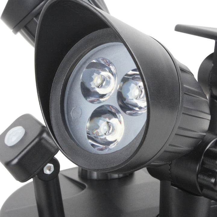 Lámpara de Aplique de Pared LED con Sensor de Movimiento Giratorio para Exteriores de Patio, Cámara de Vigilancia de PC ABS Impermeable Solar de Simplicidad Moderna 