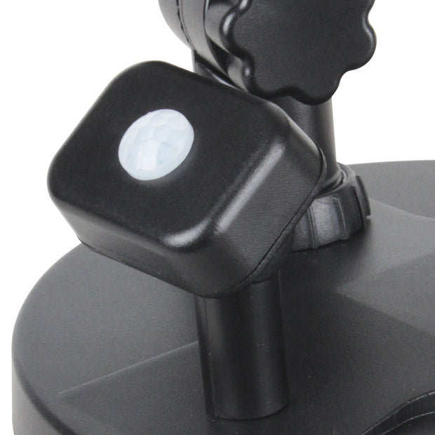 Lámpara de Aplique de Pared LED con Sensor de Movimiento Giratorio para Exteriores de Patio, Cámara de Vigilancia de PC ABS Impermeable Solar de Simplicidad Moderna 