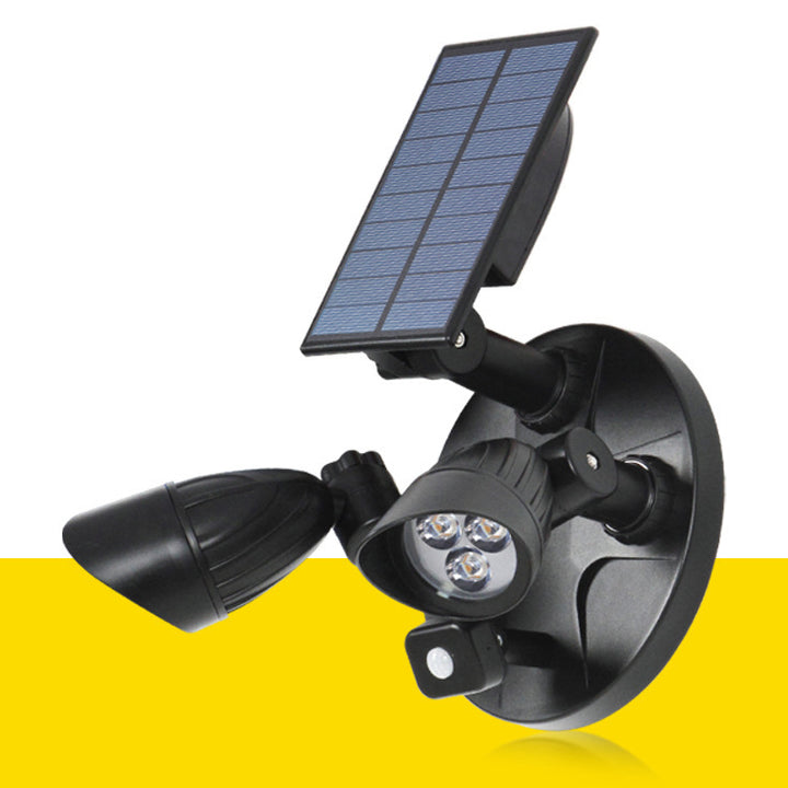 Lámpara de Aplique de Pared LED con Sensor de Movimiento Giratorio para Exteriores de Patio, Cámara de Vigilancia de PC ABS Impermeable Solar de Simplicidad Moderna 