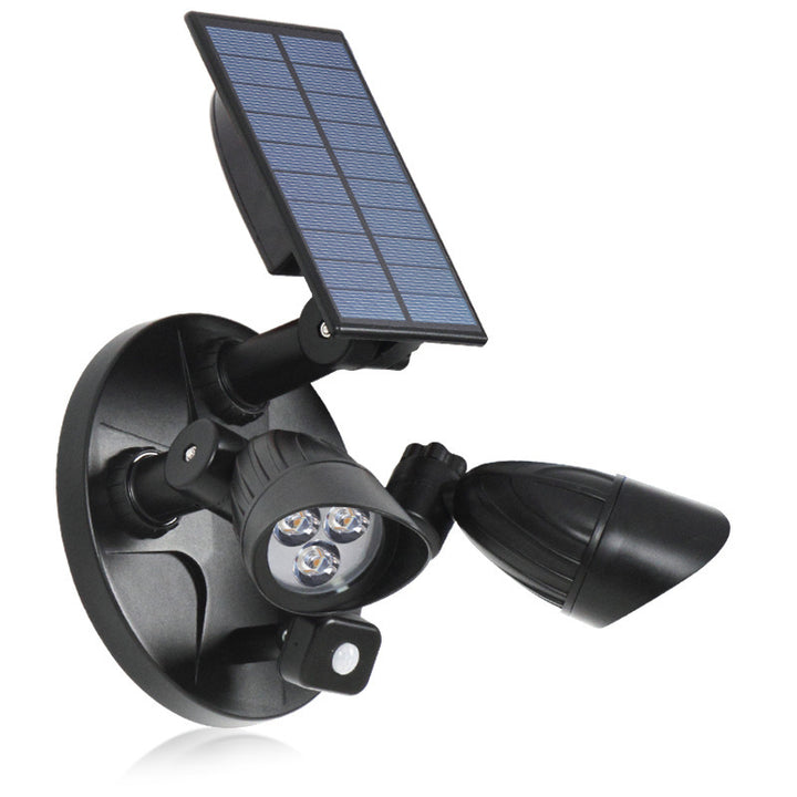 Lámpara de Aplique de Pared LED con Sensor de Movimiento Giratorio para Exteriores de Patio, Cámara de Vigilancia de PC ABS Impermeable Solar de Simplicidad Moderna 