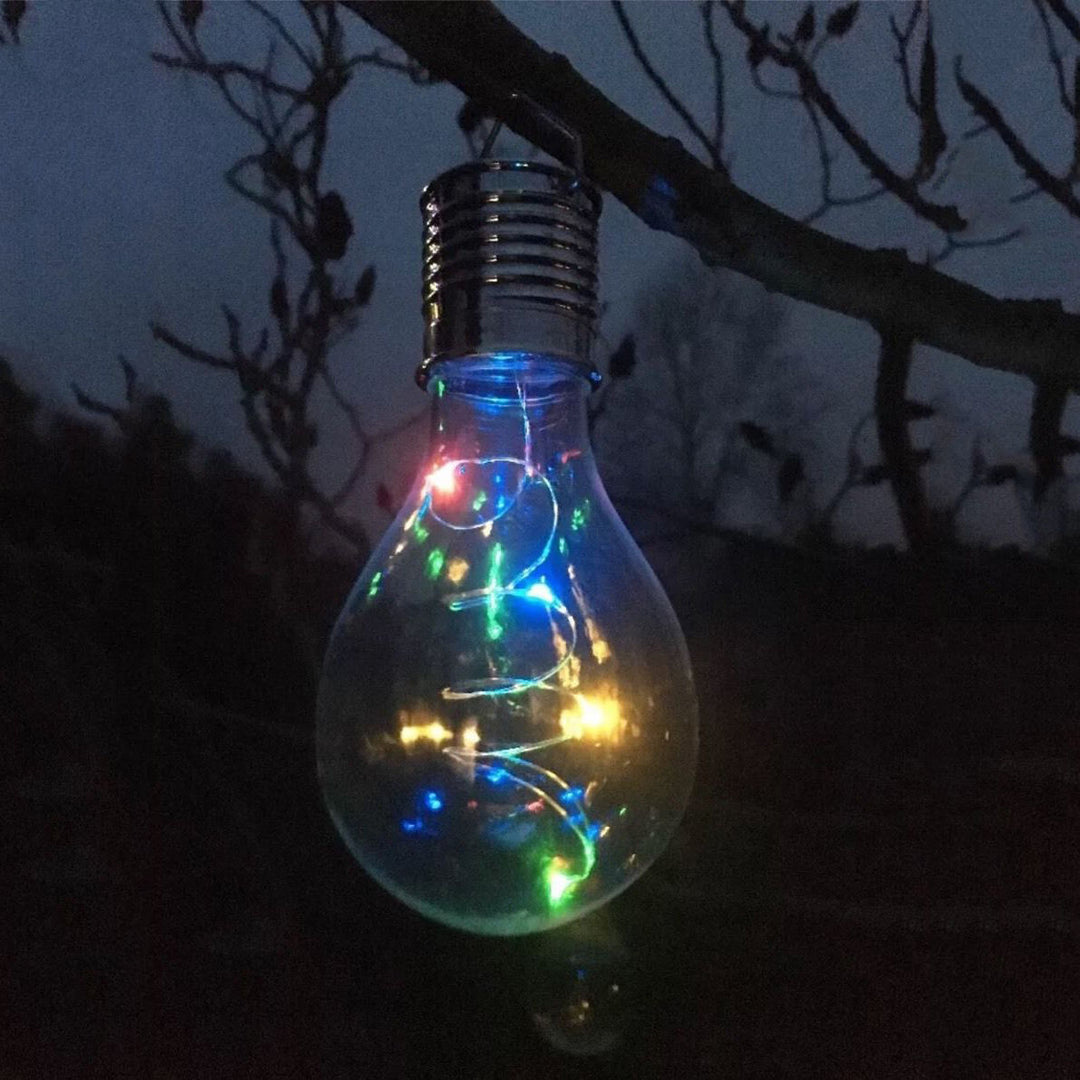 Éclairage paysager à LED moderne Art Déco solaire étanche en ABS avec fil de cuivre pour jardin 