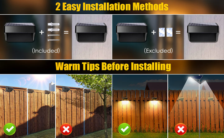 Lámpara de Aplique de Pared LED Rectangular de ABS PS Impermeable Solar de Simplicidad Moderna para Patio Exterior 