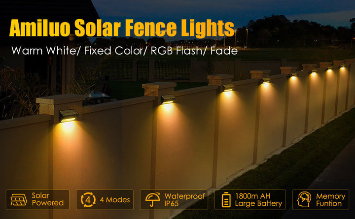 Lámpara de Aplique de Pared LED Rectangular de ABS PS Impermeable Solar de Simplicidad Moderna para Patio Exterior 