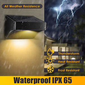 Lámpara de Aplique de Pared LED Rectangular de ABS PS Impermeable Solar de Simplicidad Moderna para Patio Exterior 