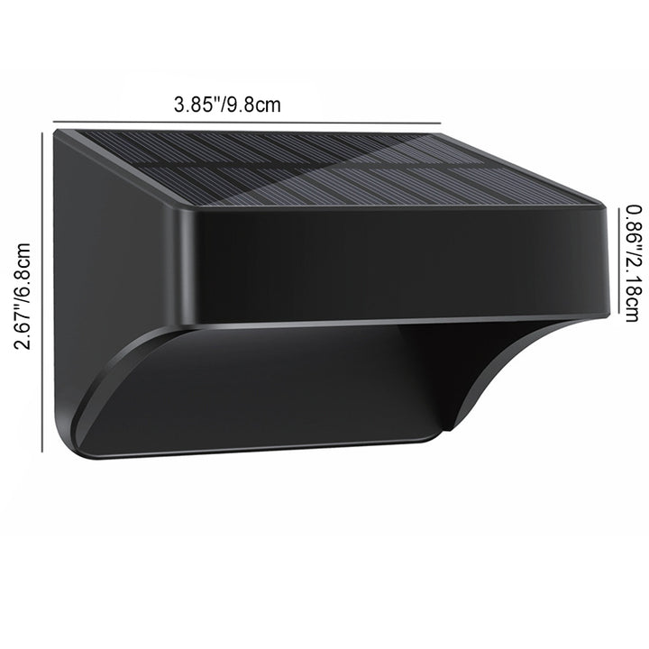 Lámpara de Aplique de Pared LED Rectangular de ABS PS Impermeable Solar de Simplicidad Moderna para Patio Exterior 