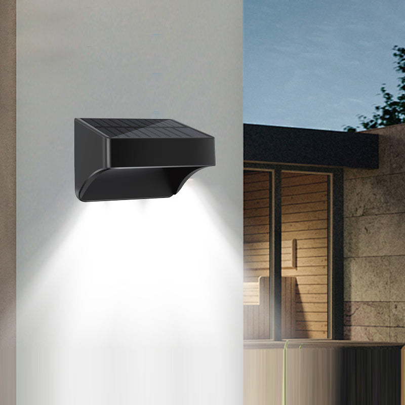 Lámpara de Aplique de Pared LED Rectangular de ABS PS Impermeable Solar de Simplicidad Moderna para Patio Exterior 