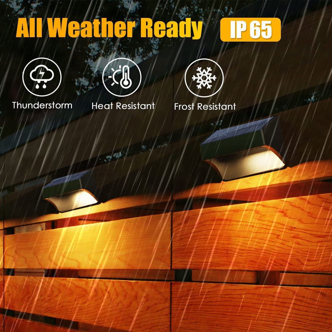 Lámpara de Aplique de Pared LED Rectangular de ABS PS Impermeable Solar de Simplicidad Moderna para Patio Exterior 