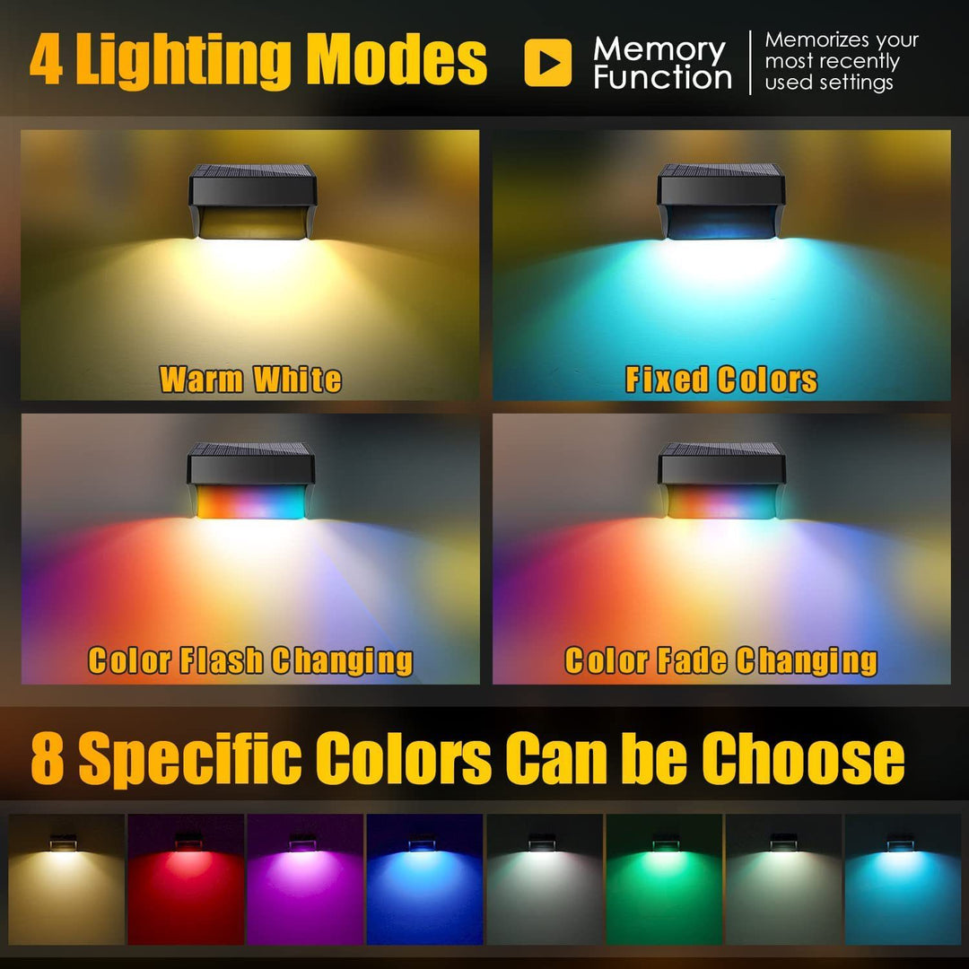 Lámpara de Aplique de Pared LED Rectangular de ABS PS Impermeable Solar de Simplicidad Moderna para Patio Exterior 