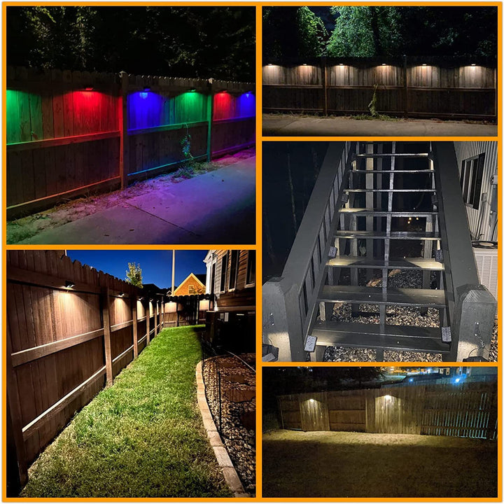 Lámpara de Aplique de Pared LED Rectangular de ABS PS Impermeable Solar de Simplicidad Moderna para Patio Exterior 