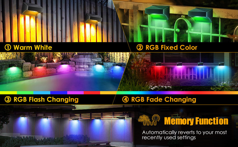 Lámpara de Aplique de Pared LED Rectangular de ABS PS Impermeable Solar de Simplicidad Moderna para Patio Exterior 