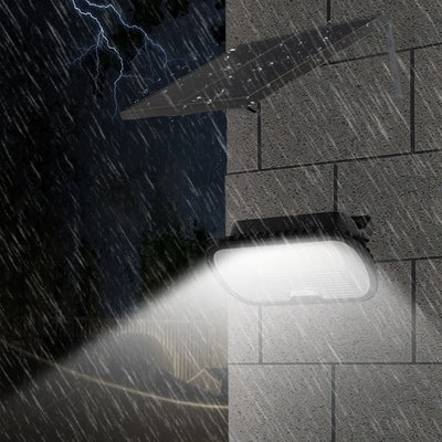 مصباح حائط LED مستطيل من الألومنيوم والزجاج المقاوم للماء بتصميم حديث وبسيط للطاقة الشمسية للفناء الخارجي 