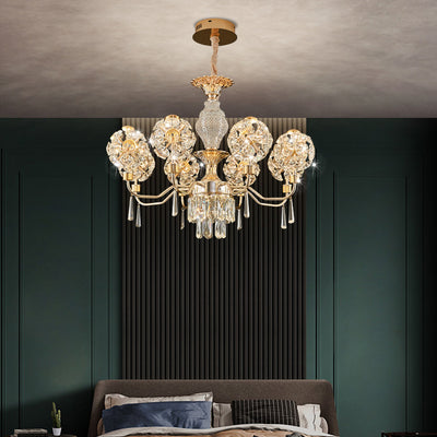 Lustres LED Modernes en Cristal de Luxe avec Boules en Fer Taraxacum Mongolicum pour le Salon 