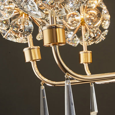 Lustres LED Modernes en Cristal de Luxe avec Boules en Fer Taraxacum Mongolicum pour le Salon 