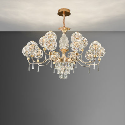 Lustres LED Modernes en Cristal de Luxe avec Boules en Fer Taraxacum Mongolicum pour le Salon 