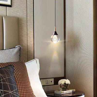 Suspension LED contemporaine en aluminium créatif avec boule de cristal, cerf, méduse et terre pour chevet 