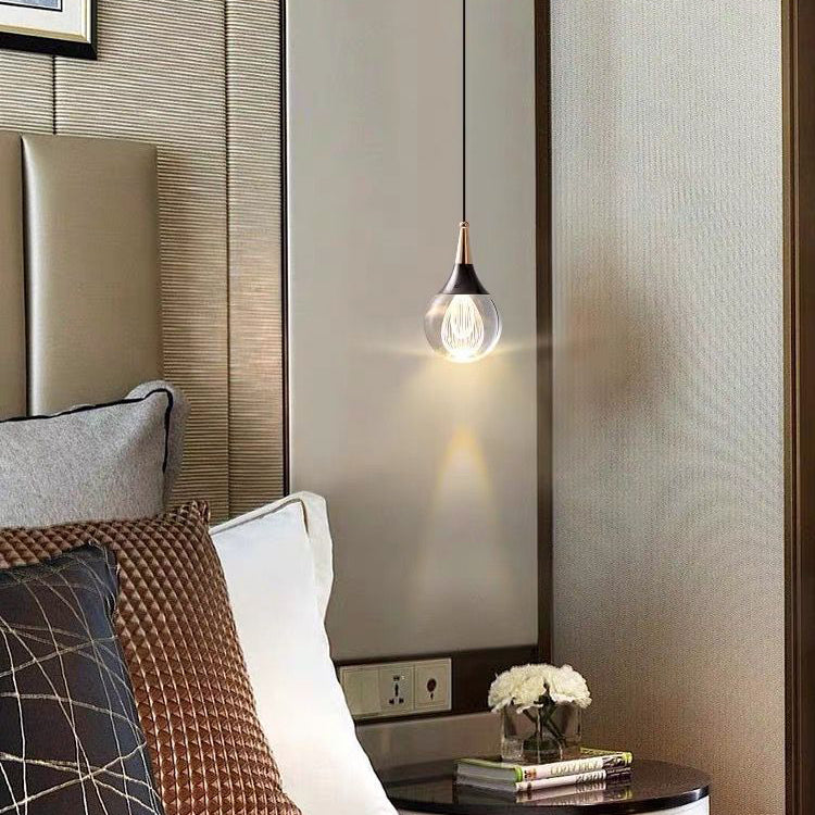 Suspension LED contemporaine en aluminium créatif avec boule de cristal, cerf, méduse et terre pour chevet 