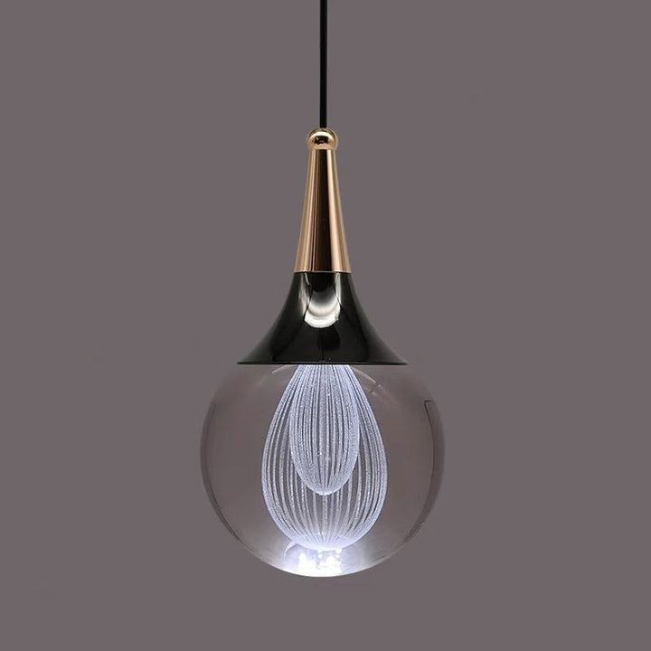 Zeitgenössische kreative Aluminium Kristall Ball Hirsch Quallen Erde LED Pendelleuchte für Nachttisch 