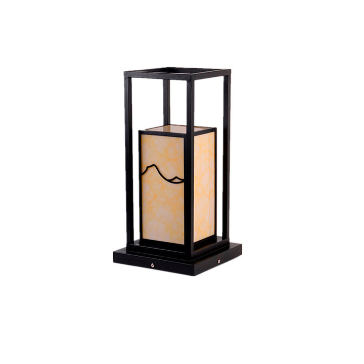Éclairage de paysage LED en acier inoxydable à énergie solaire traditionnel chinois, cylindre en acrylique étanche, imitation marbre, pour jardin 