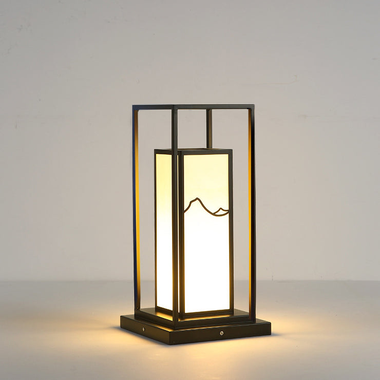 Éclairage de paysage LED en acier inoxydable à énergie solaire traditionnel chinois, cylindre en acrylique étanche, imitation marbre, pour jardin 