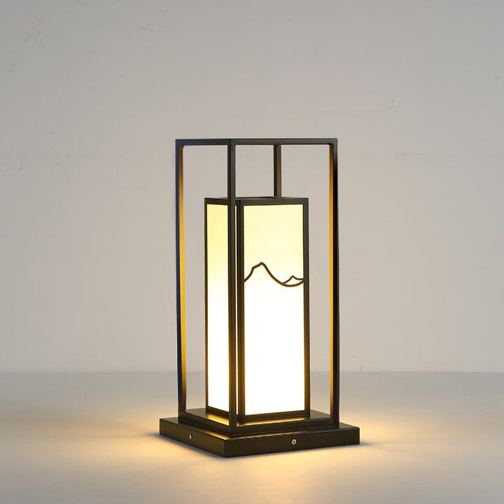 Éclairage de paysage LED en acier inoxydable à énergie solaire traditionnel chinois, cylindre en acrylique étanche, imitation marbre, pour jardin 