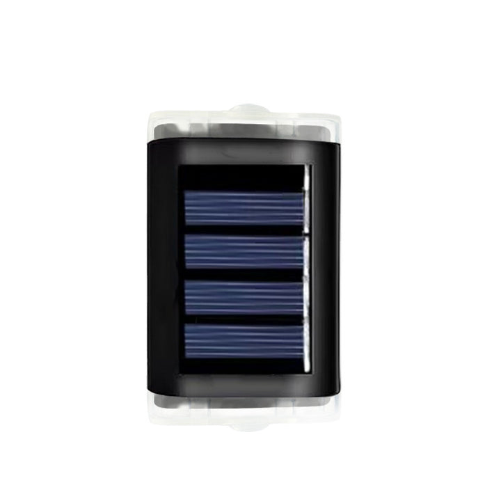 Lampe murale LED rectangulaire en ABS PVC étanche solaire de simplicité moderne pour patio extérieur 