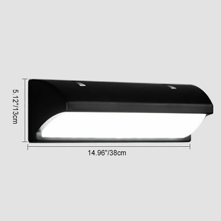 Applique murale LED rectangulaire en aluminium PMMA imperméable moderne et minimaliste pour patio extérieur 