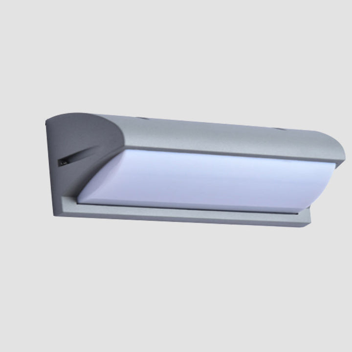 Applique murale LED rectangulaire en aluminium PMMA imperméable moderne et minimaliste pour patio extérieur 