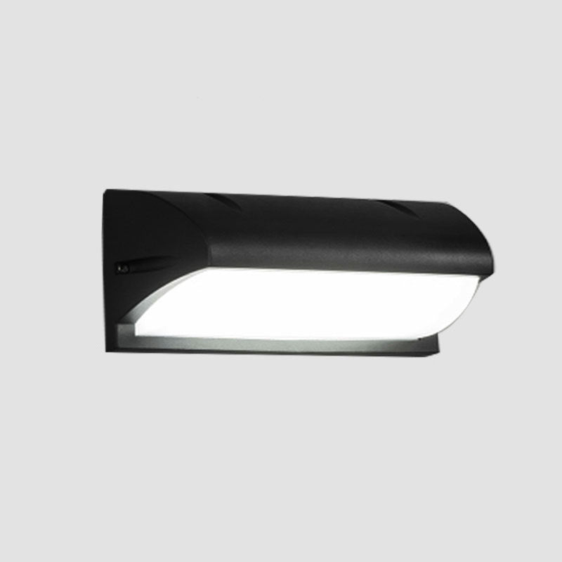 Applique murale LED rectangulaire en aluminium PMMA imperméable moderne et minimaliste pour patio extérieur 