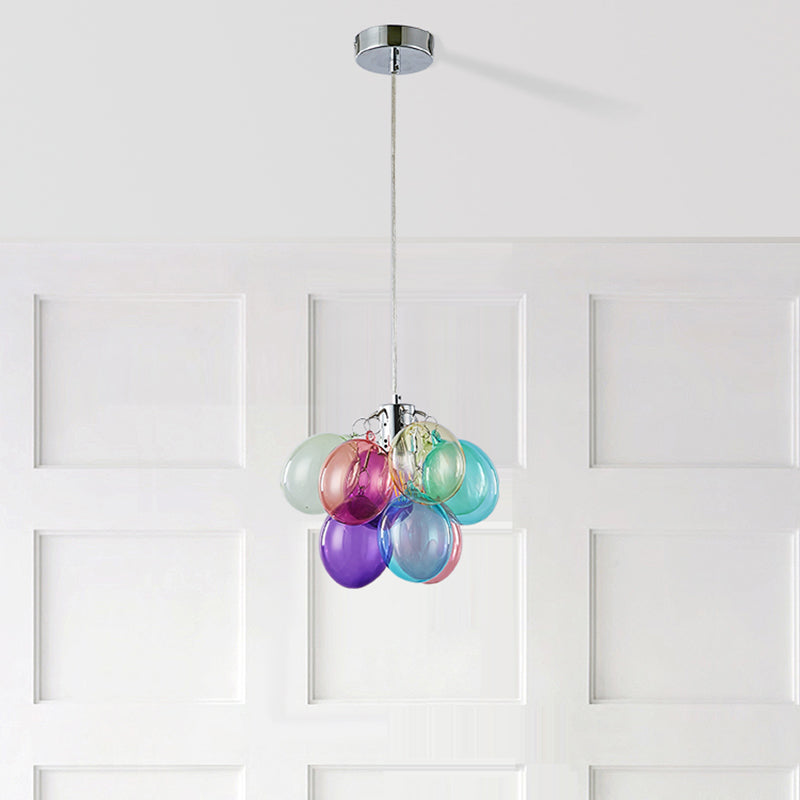 Lustres à bulles en verre et fer pour enfants scandinaves contemporains 1/3/5/8 lumières pour chambre 
