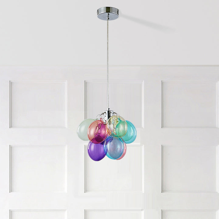 Lustres à bulles en verre et fer pour enfants scandinaves contemporains 1/3/5/8 lumières pour chambre 