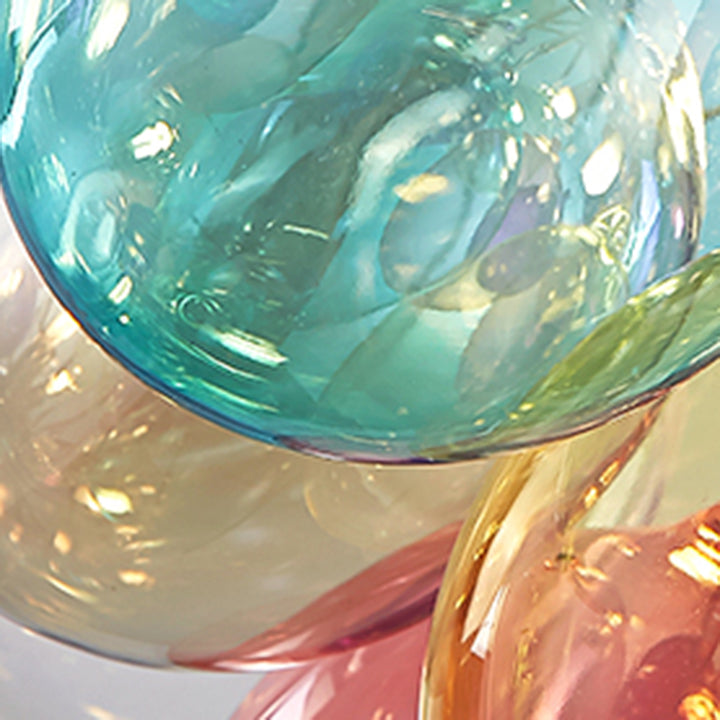 Lustres à bulles en verre et fer pour enfants scandinaves contemporains 1/3/5/8 lumières pour chambre 