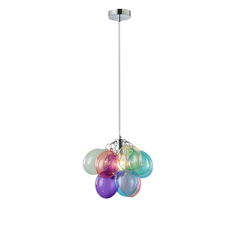 Lustres à bulles en verre et fer pour enfants scandinaves contemporains 1/3/5/8 lumières pour chambre 