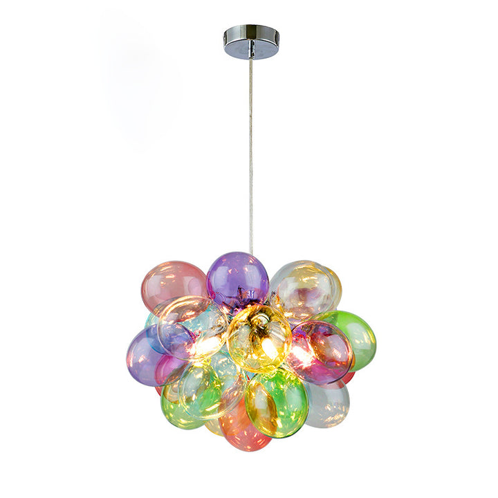 Lustres à bulles en verre et fer pour enfants scandinaves contemporains 1/3/5/8 lumières pour chambre 