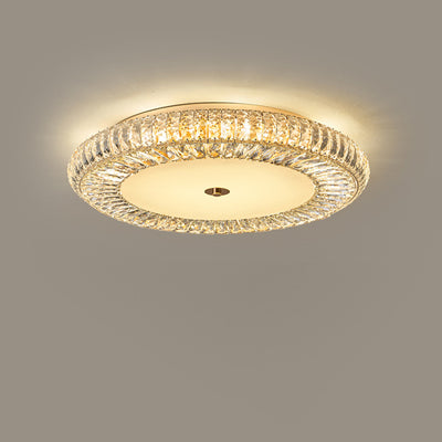 Lustre de plafond moderne luxueux en cristal et métal rond à plusieurs couches 8/12/18/24 lumières pour salon 